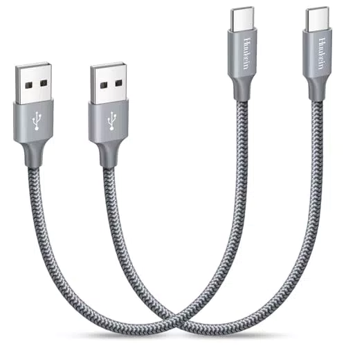 Kurzes USB C Ladekabel für Samsung Galaxy und Pixel - 30cm, 3A Schnellladekabel
