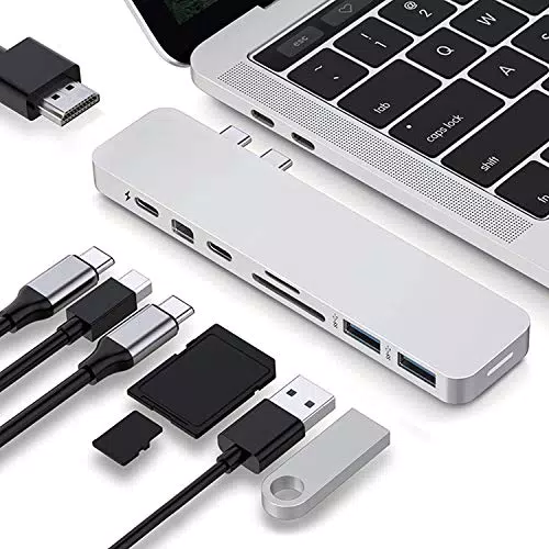 USB C Hub 8-in-2 für MacBook Pro mit HDMI und Thunderbolt 3