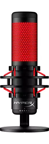HyperX QuadCast Standalone USB Mikrofon mit umfangreichen Funktionen für Streamer Gamer
