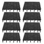 Aquarium Bodenfilterplatte - Praktische Filter-Schindeln Schwarz 15 cm (20 Stück)