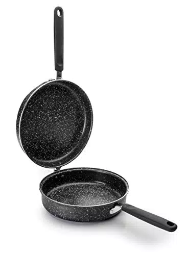 IBILI - Tortilla-Pfanne Natura, 24 cm, Aluminium, Anti-Haft-Beschichtung im Stein-Stil