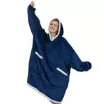 iBune Oversized Hoodie Decke, Decke mit Ärmeln, Damen Herren Sherpa Flanell Blanket Hoodie