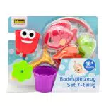 Idena Badespielzeug Set für Kinder mit Wasserspielzeug in transparenter Tasche