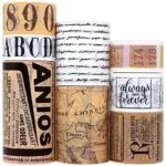Vintage Washi Tape Set - Antike Japaner Masking Tapes für Dekoratives Bullet Journals und Scrapbooking