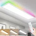LED Panel Deckenleuchte Dimmbar mit RGB Backlight - Fernbedienung inklusive