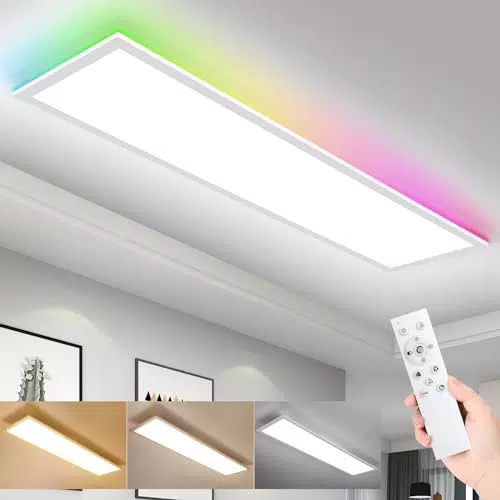 LED Panel Deckenleuchte Dimmbar mit RGB Backlight - Fernbedienung inklusive