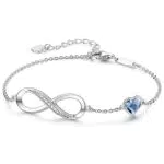 Infinity Armband Damen 925 Sterling Silber Rosegold