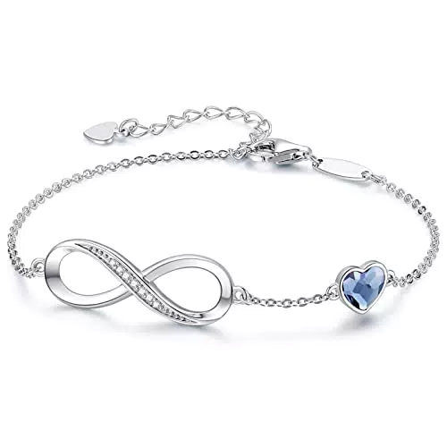Infinity Armband Damen 925 Sterling Silber Rosegold