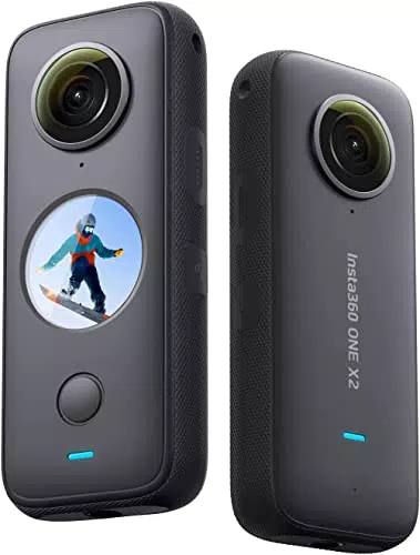 Insta360 ONE X2 - 5,7K 360° Action Kamera mit Stabilisierung und Wasserfestigkeit, Touchscreen und Sprachsteuerung