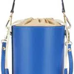 IZIA Damen Bucket Bag aus Leder - Blau