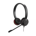 Jabra Evolve 30 MS Stereo Headset Microsoft zertifizierte Kopfhörer für VoIP Softphone mit passivem Noise-Cancelling USB-Kabel mit Anrufsteuerung Schwarz