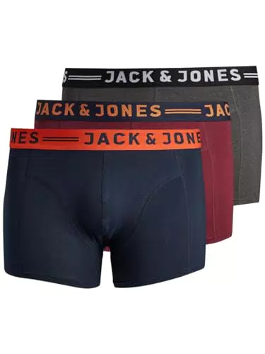 JACK & JONES Herren Jaclichfield Trunks Noos 3 Pack Ps Boxer Shorts