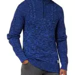 Jack & Jones Men's JCOTED Knit Mix Pack Pullover, Navy Blazer/Detail:Half Zip
