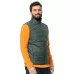 Jack Wolfskin Herren Weste LAPAWA INS M - Schwarz Oliv
