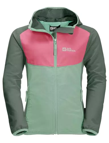 Jack Wolfskin Mädchen Turbulence G Softshelljacke, Granite Green