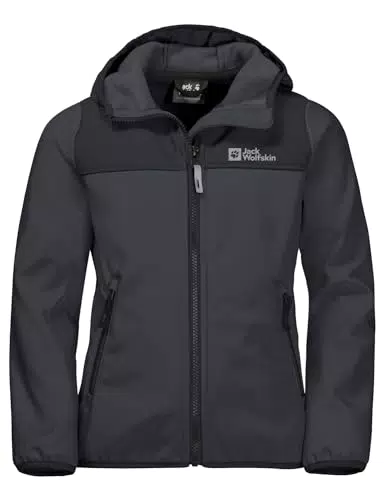 Jack Wolfskin Unisex Kinder Fourwinds Kids Jacket, Dark Ruby
