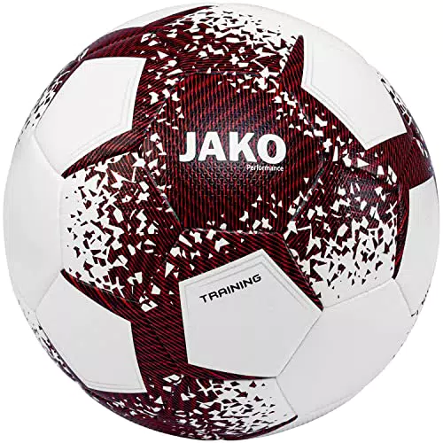 Jako Unisex Fußbälle Trainingsball Performance, Weiß/Schwarz/Sportrot