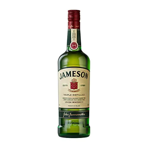 Jameson Irish Whiskey - Blended Irish Whiskey aus feinen Pot Still und Grain Whiskeys - Milder und zeitloser Whiskey aus Irland