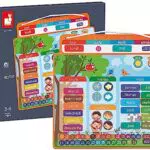 Janod Magnetischer Kalender 'Ein schöner Tag' - Kinder Lerntafel - Lernspiel Datum, Wetter und Jahreszeit - Französisch - Ab 3 Jahren