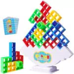 Tetris Tower Spiel für Erwachsene - Balancespiel für Kinder - Stapelturm Spiel