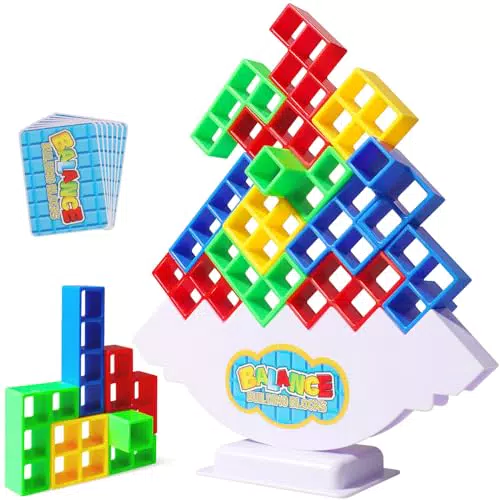 Tetris Tower Spiel für Erwachsene - Balancespiel für Kinder - Stapelturm Spiel