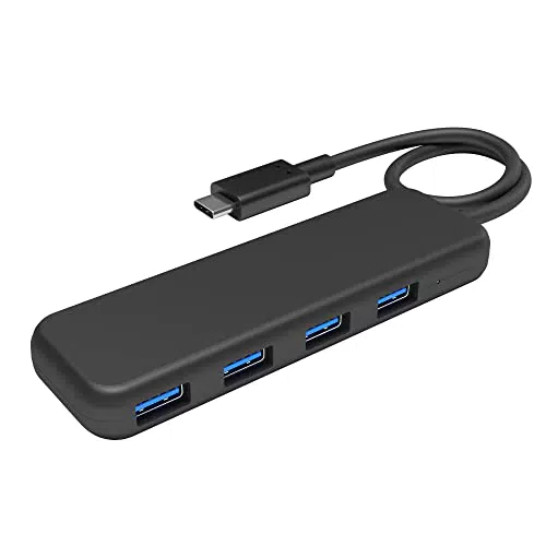 KabelDirekt USB-Hub & Adapter, USB-C-Stecker, 4 USB-3.0-Ports