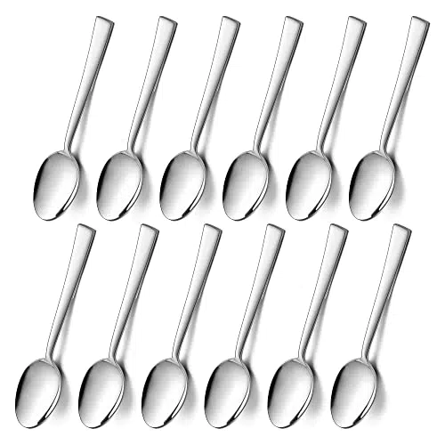 HaWare Edelstahl Teelöffel Dessertlöffel Set - Glänzend poliert, spülmaschinenfest