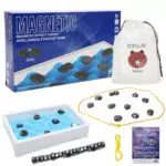 Kayuneed Schachbrett Magnetisch Tisch, Magnetisches Puzzle Schachspiel