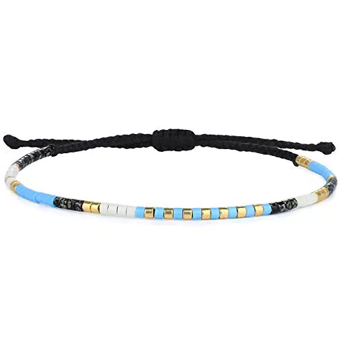 KELITCH Damen Freundschaftsarmbänder Miyuki Perlen Strang Armbänder Armreifen Handgefertigte Boho Charm Schmuck