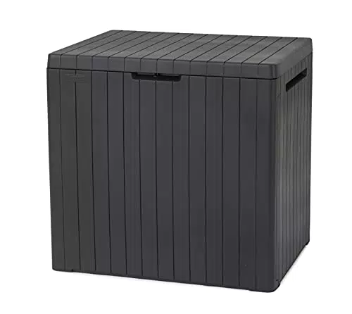 Keter City Box Aufbewahrungsbox für Balkon und kleine Flächen - Holzoptik