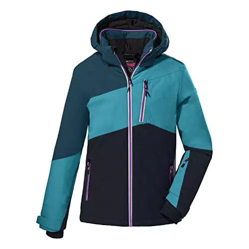 Killtec Mädchen Ksw 166 Grls Jckt Skijacke Funktionsjacke mit abzippbarer Kapuze und Schneefang