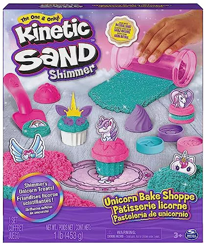 Einhorn Back Set mit original kinetischem Sand und Zubehör für kreatives Indoor-Sandspiel