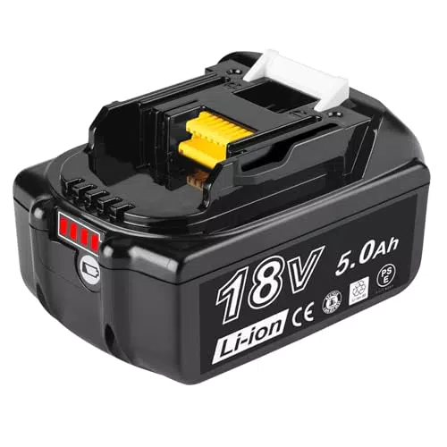 Akku KINGTIANLE 18V 5000mAh kompatibel mit BL1850 BL1860B BL1855 BL1840 BL1830 BL1835 BL1820B BL1815 - LED Indikator