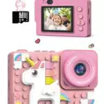 Kiztoys Kinderkamera - Einhorn Kinder Kamera - 1080P HD Digitalkamera Fotokamera Kinder 2