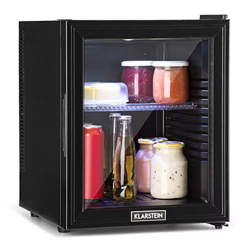Klarstein Mini Kühlschrank mit Glastür für Getränke & Snacks