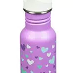 Klean Kanteen Edelstahl Trinkflasche, Unisex - Babys, Orchid Hearts