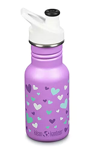 Klean Kanteen Edelstahl Trinkflasche, Unisex - Babys, Orchid Hearts