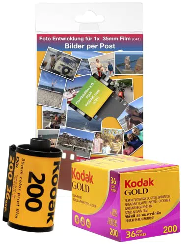 Kodak Gold 200/36 Color 35mm Kleinbild Film inlc. Komplett Entwicklung per Briefpost für bis zu 36 Farbbilder. Auf Wunsch zusätzlich Bild Daten per WE Transfer. Worldwide Shipping