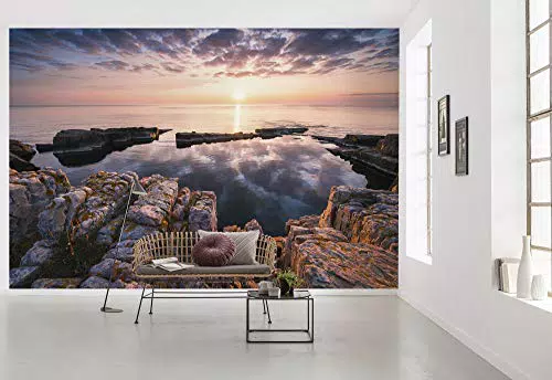 Fototapete Spiegelküste von Komar - Landschaftsdeko für die Wand