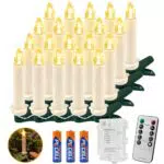 Koopower 30er LED Lichterkette Weihnachtsbaum Kerzen mit Timer
