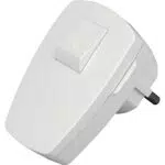Kopp Schutzkontakt-Stecker mit Schalter, 1 Stück, arktis/weiß