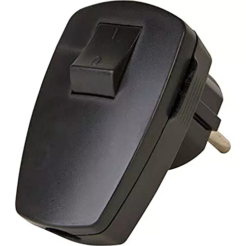 Kopp Schutzkontakt-Stecker mit Schalter - Praktisches Elektro-Zubehör
