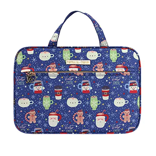 Kulturtaschen zum Aufhängen für Damen, Dizdvizd Reise Kulturbeutel Große wasserdichte Kosmetiktasche Organizer - Blau
