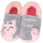 KVbabby Damen Herren Plüsch Baumwolle Hausschuhe Winter Pantoffeln mit Cartoon Katze Hause Slippers