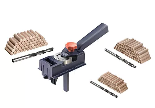 Dübelprofi Bohrhilfe Set mit Holzbohrer und Dübel, Ø 3-12 mm