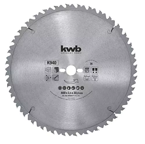 kwb Kreissägeblatt 400 x 30 mm, Made in Germany, sehr schneller Schnitt