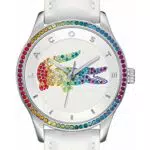 Lacoste Analog Quarzuhr für Damen mit Weisses Lederarmband - 2000822