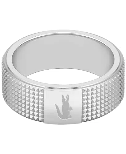 Lacoste Herren Ring aus Edelstahl - Kollektion STENCIL
