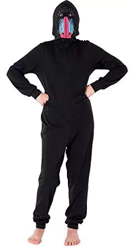 Ladeheid Mädchen Teenager Schlafoverall aus Baumwolle Tierkostüm Jumpsuit bunt Tiermotiv Verkleidung mit Kapuze LA40-233