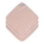 LÄSSIG Muslin Waschlappen Baumwolle 3er Set/Wash Cloth rust